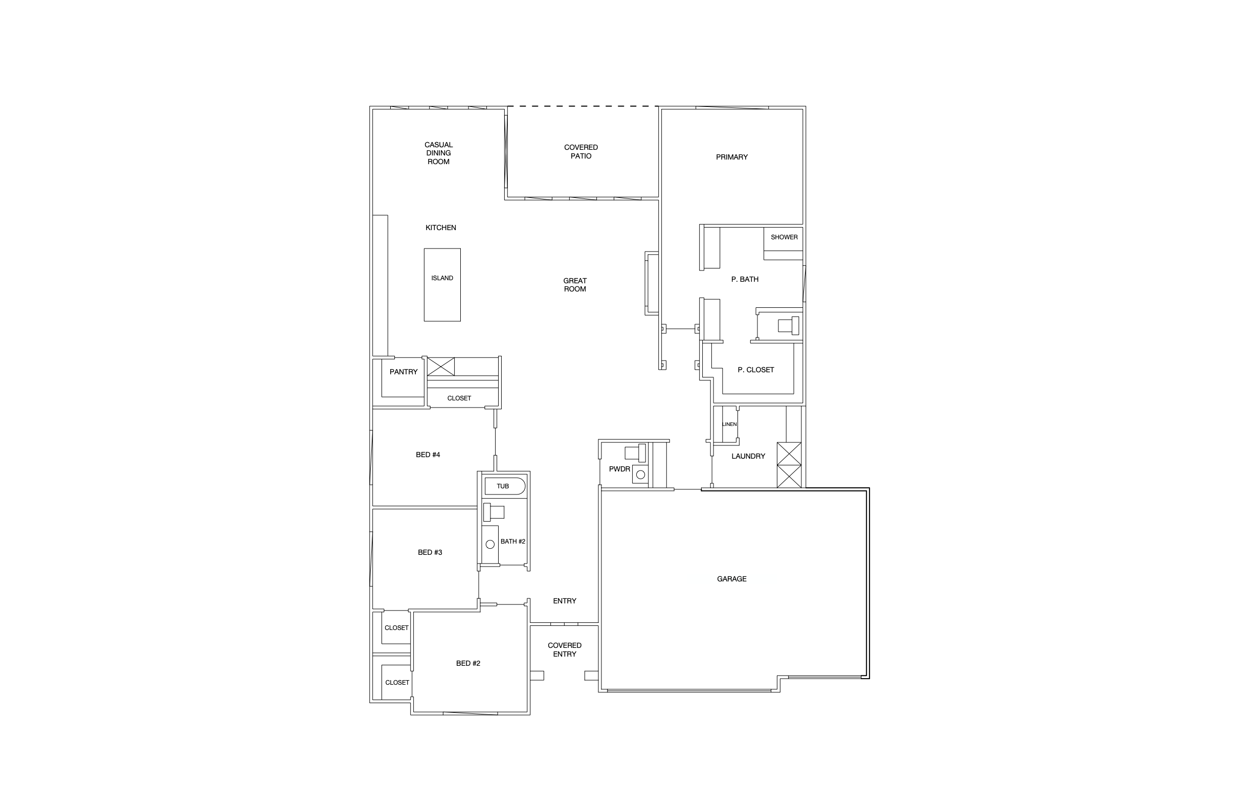 3-Car Garage Floorplan of Foxtail
